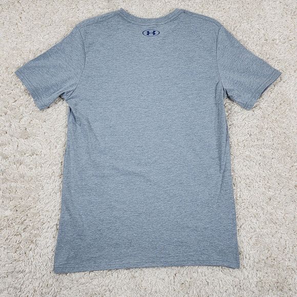 Under Armour Tshirt Mens Small Grey Foundation Logo Graphic Tee Active Gym Top - Picture 6 of 9
